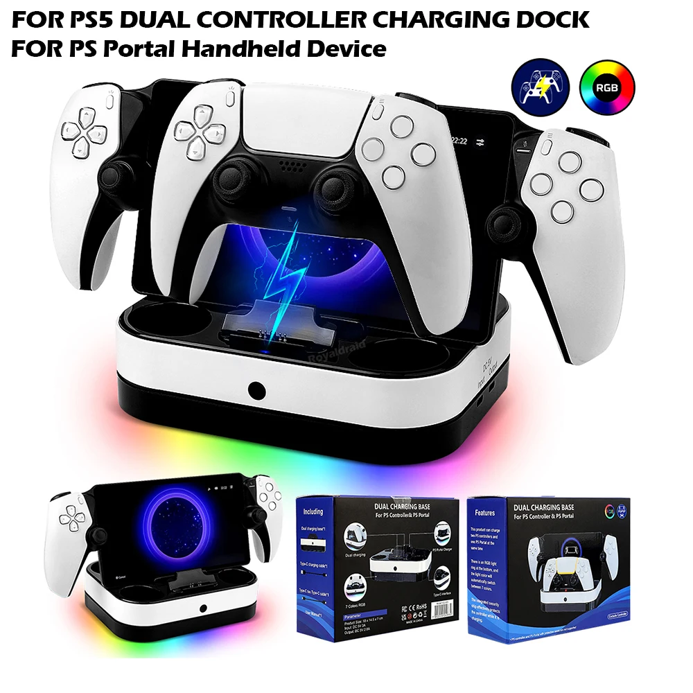 Controller Charging Stand - ใหม่สําหรับ PS5 Controller Charger Stand ไฟ