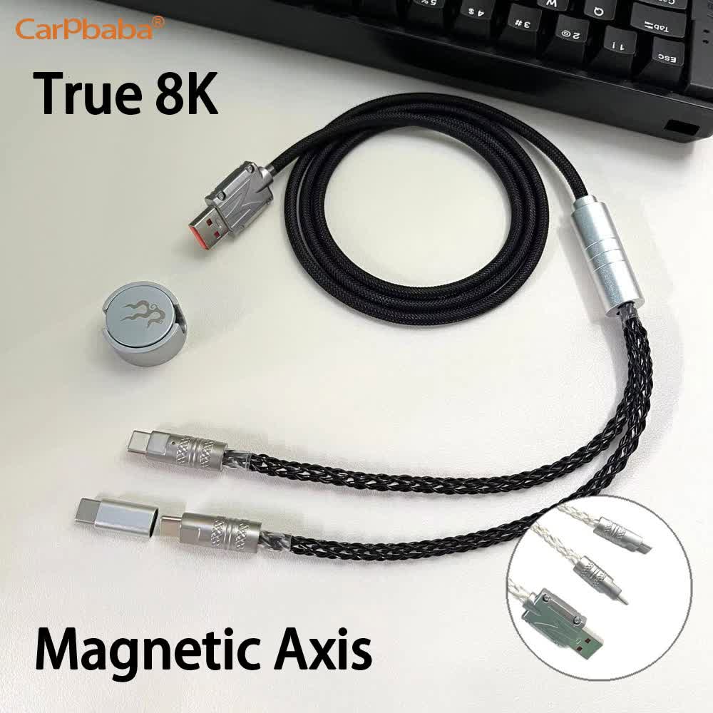 Esports Gaming Splitter - สายคีย์บอร์ดแม่เหล็กแบบควบคุมด้วยแม่เหล็ก รองรับ 8k แบบคู่ 1 ต่อ
