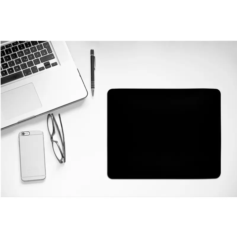 Esports Gaming Laptop - แผ่นรองเมาส์สำหรับเล่นเกมอีสปอร์ตแผ่นรองเมาส์สำหรับเดสก์ท็อปและคอมพิวเตอร์แล็ปท็อปแบบสากลเรียบง่ายและสีดำล้วนแผ่นยางกันลื่นขนาดเล็กสำหรับสำนักงาน