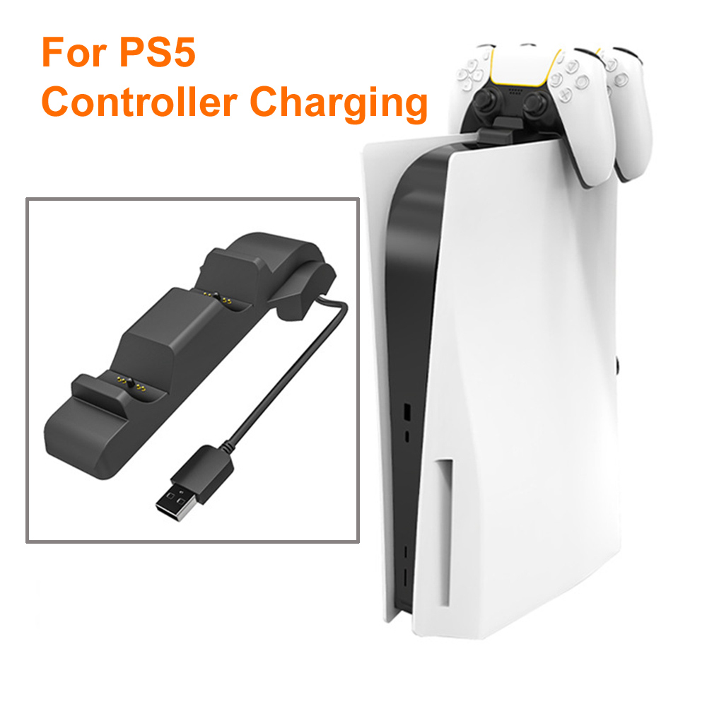 Controller Charging Stand - แท่นชาร์จเร็วแบบคู่สำหรับตัวควบคุม PS5แท่นวางสำหรับ PlayStation อุปกรณ์เล่นเกม5ชิ้น