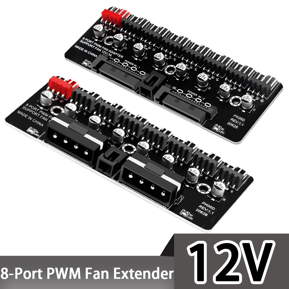 Esports Gaming Splitter - PC 1-8 ช่อง 4Pin PWM พัดลมระบายความร้อน