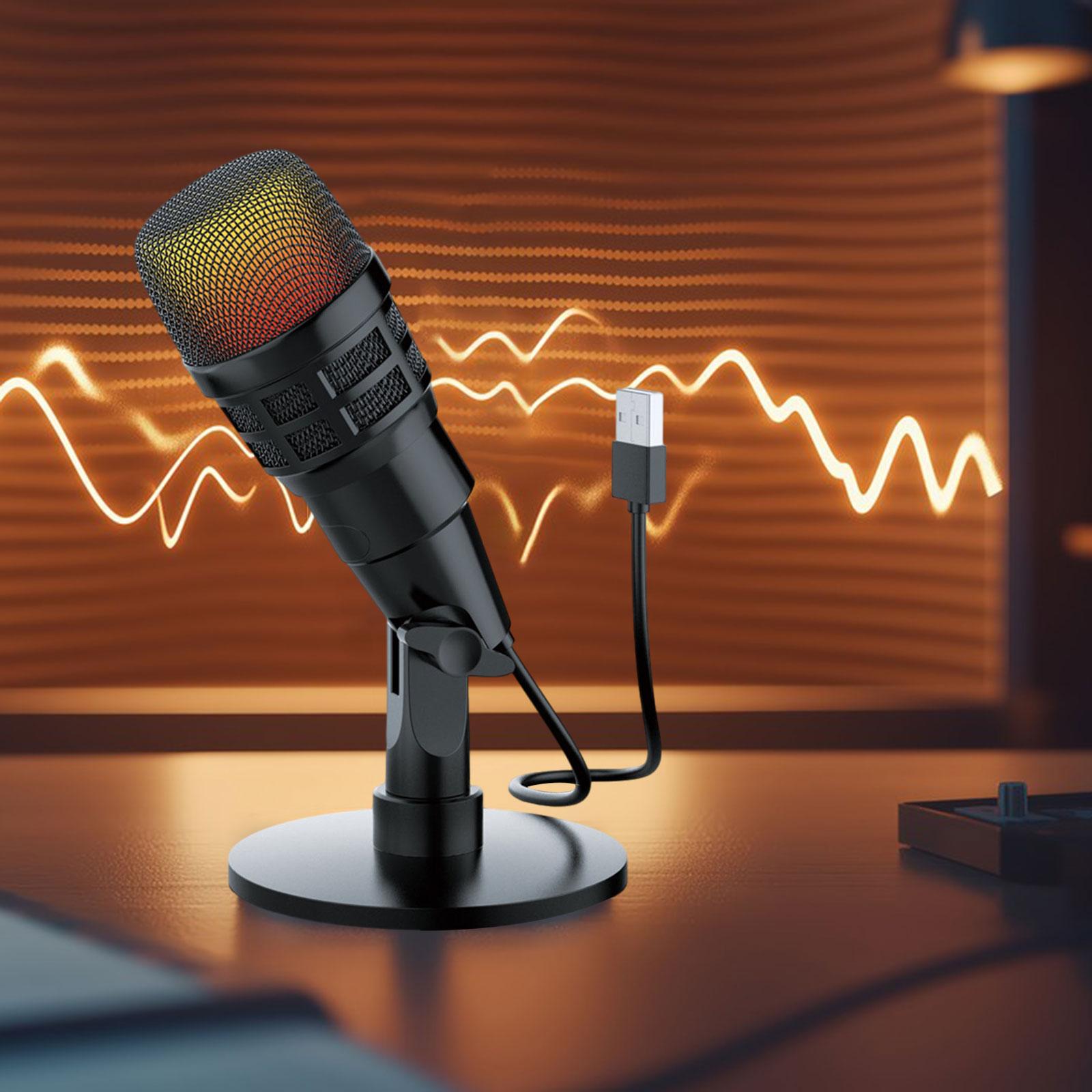 RGB USB คอนเดนเซอร์ไมโครโฟนสำห - Streaming Mic Condenser บทวิจารณ์และราคา