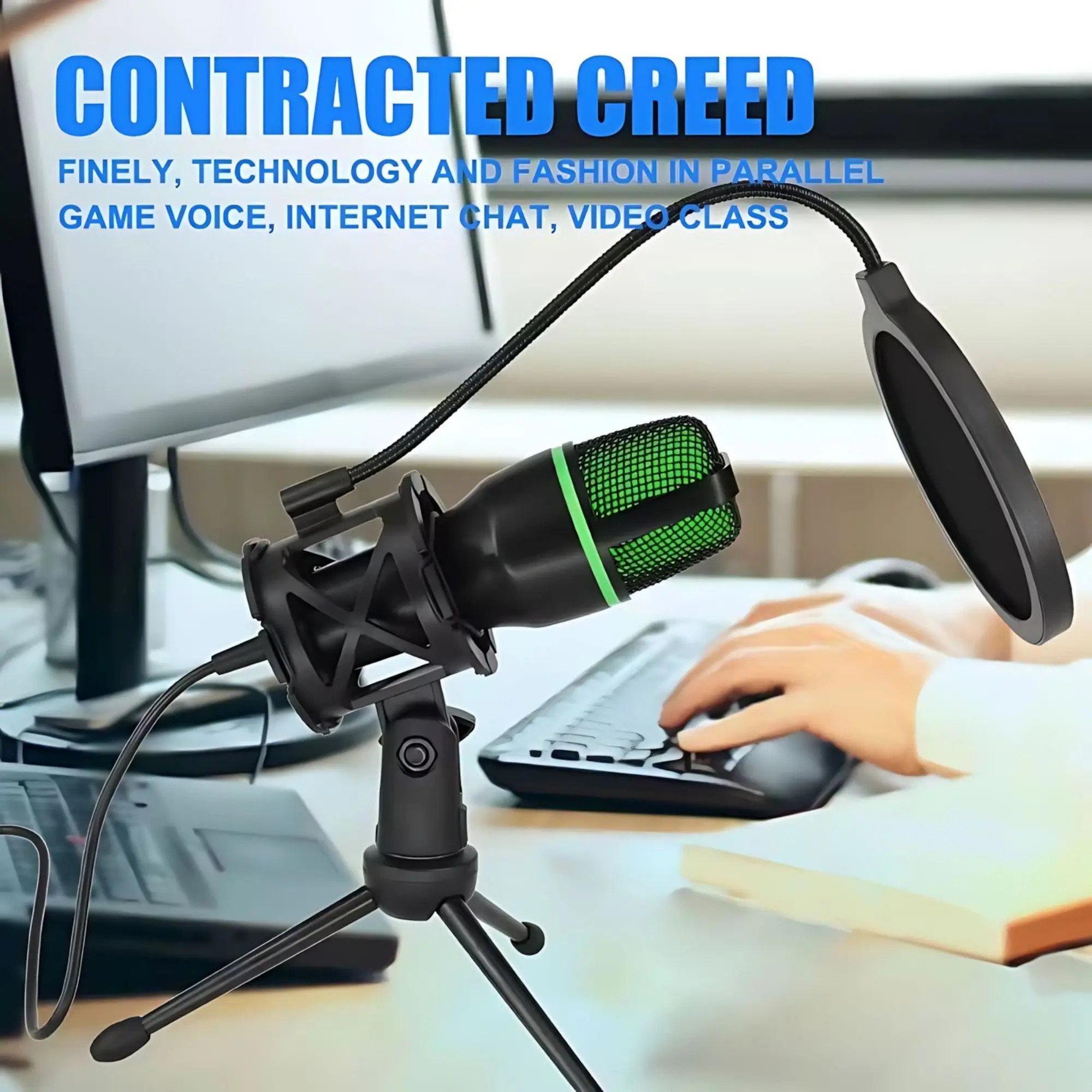 ชุดไมโครโฟนพร้อมไฟ RGB พร้อมขา - Streaming Mic Condenser บทวิจารณ์และราคา
