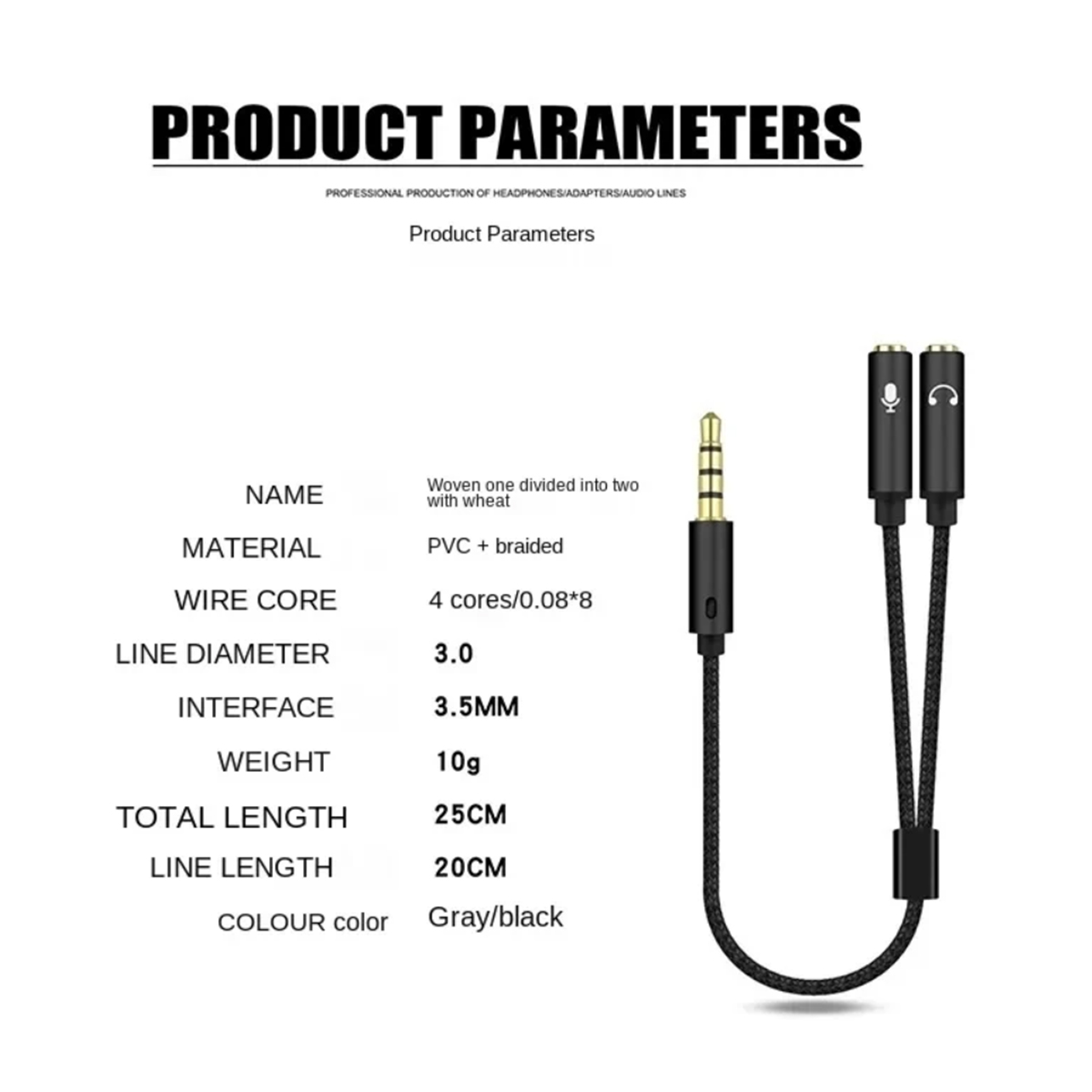 ชุดหูฟังSplitter 3.5 มม.+ ไมโค - Esports Gaming Splitter บทวิจารณ์และราคา
