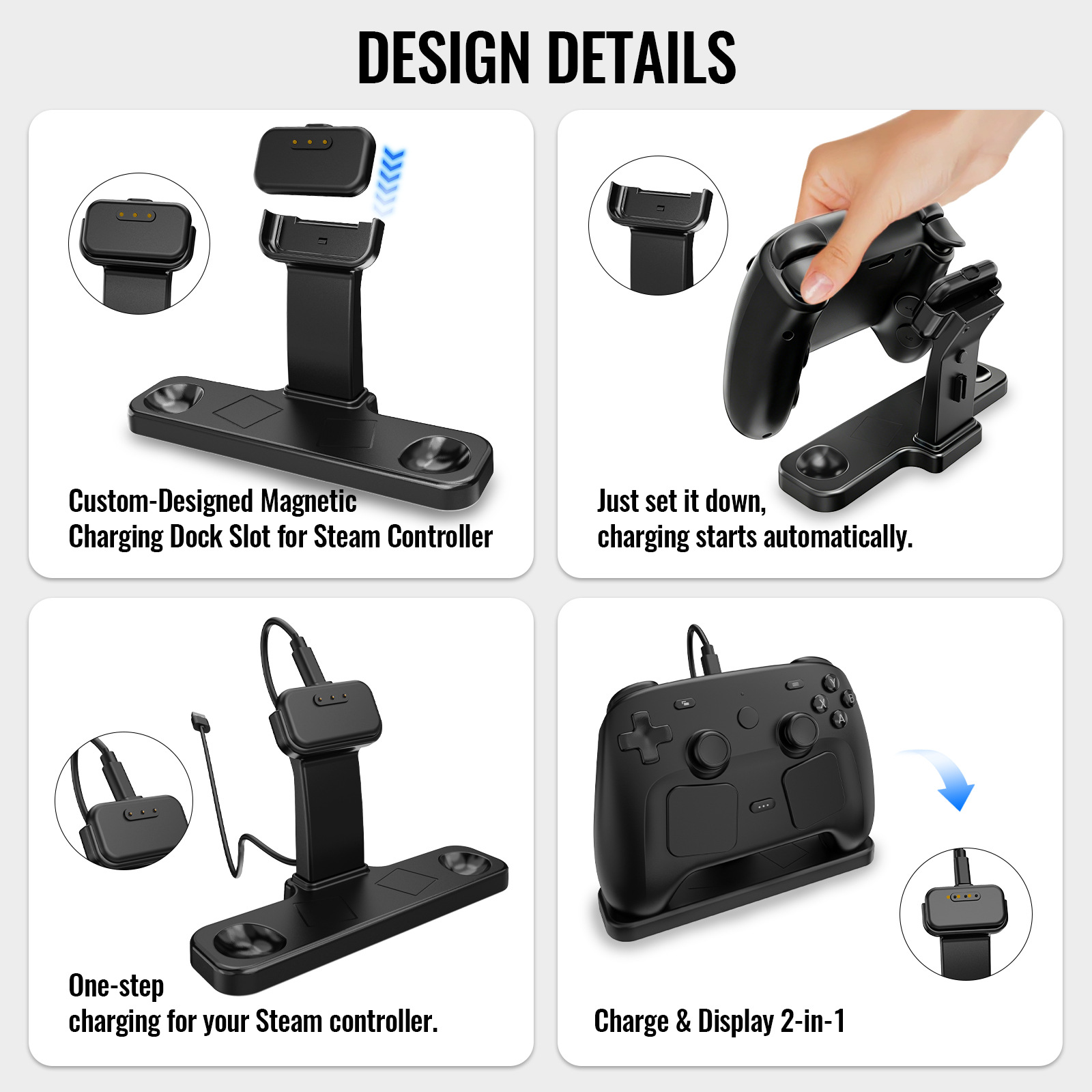 แท่นชาร์จแม่เหล็กและขาตั้งตั้ง - Controller Charging Stand บทวิจารณ์และราคา