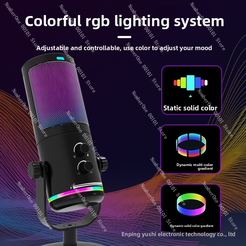USB RGB คอนเดนเซอร์ไมโครโฟนเดส - Streaming Mic Condenser บทวิจารณ์และราคา