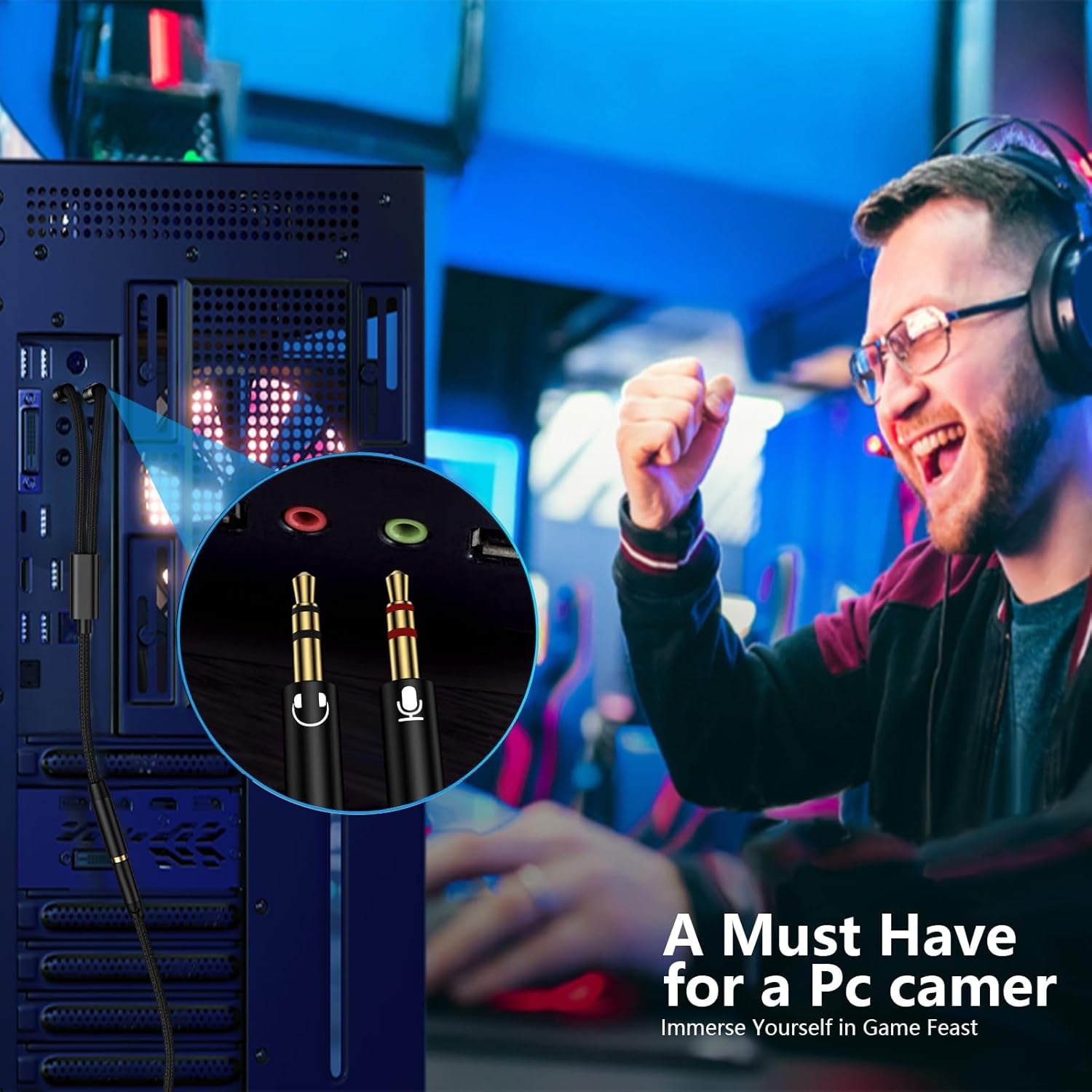 ตัวแยกไมโครโฟนหูฟังขนาด 3.5 มม - Esports Gaming Splitter บทวิจารณ์และราคา